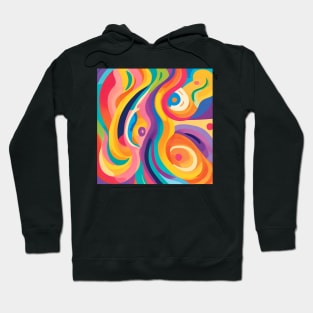 Abstract colorful swirls Hoodie